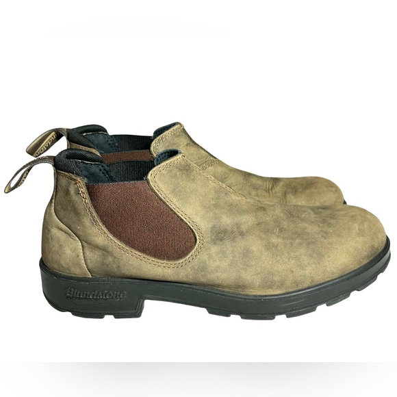 Blundstone Unisex 2036 Leather Rustic Brown slip ons - Picture 2 of 7